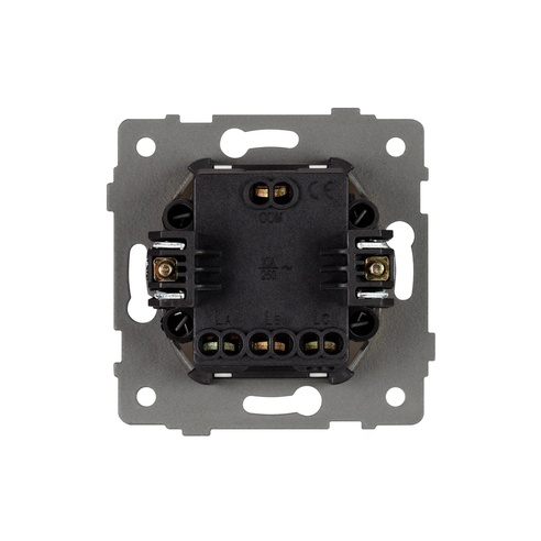 Механизм выключателя трехклавишный непроходной SWT-MK03-PL-GD-V (250V, 10A) (Arlight, -)