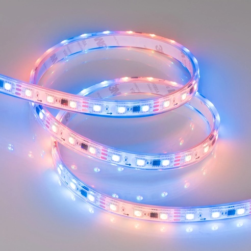 Лента светодиодная герметичная SPI-PFS-B60-12mm 12V RGB-PX3 (14.4W/m, IP68, 5060, 5m) (Arlight, бегущий огонь)