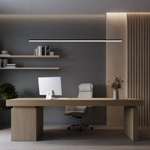Профиль с экраном LINE-D-3030-2000 SQUARE OLIVE GREY+OPAL  (Arlight, Алюминий)
