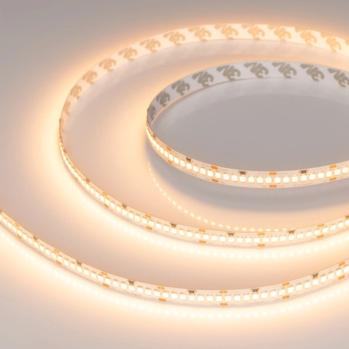 Лента светодиодная RT-A252-10mm 24V Warm2400 (11 W/m, IP20, 2835, 5m) (Arlight, 11 Вт/м, IP20)
