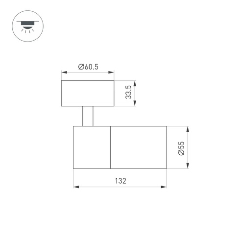 Светильник SP-ARTEMIS-SURFACE-FLAP-R55-12W Warm3000 (WH, 8-80 deg, 230V) (Arlight, IP20 Металл, 5 лет)
