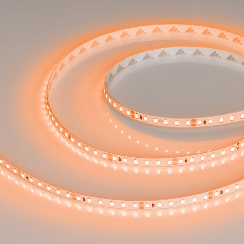 Лента светодиодная RT-A120-8mm 24V Orange (9.6 W/m, IP20, 2835, 5m) (Arlight, -)