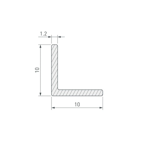 Уголок ARH-W10x10x1,2-3000 BLACK (Arlight, Алюминий)
