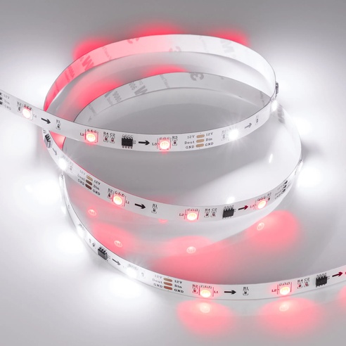 Лента светодиодная SPI-B30-10mm 12V RGB-PX3 (7.2W/m, IP20, 5060, 5m) (Arlight, бегущий огонь)