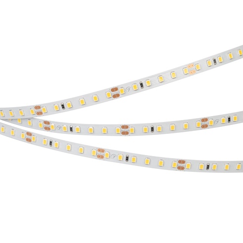 Лента светодиодная RT-A120-8mm 24V Warm3500 (14.4 W/m, IP20, 2835, 5m) (Arlight, Открытый)