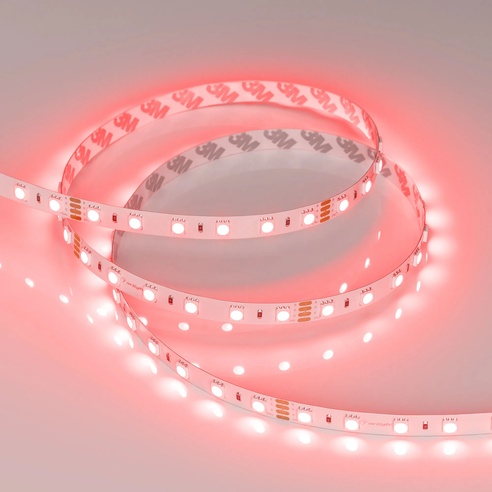 Лента светодиодная RT-B60-10mm 24V RGB (14.4 W/m, IP20, 5060, 5m) (Arlight, Открытый)