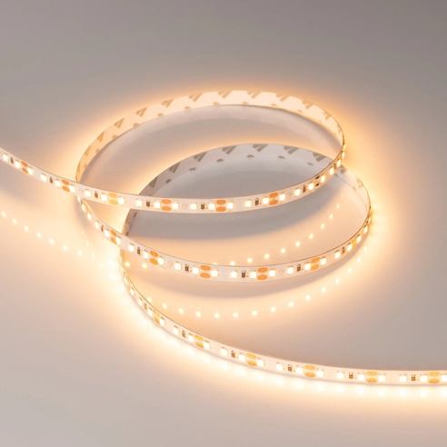 Лента светодиодная RT-A120-8mm 12V Warm2400 (9.6 W/m, IP20, 2835, 5m) (Arlight, 9.6 Вт/м, IP20)
