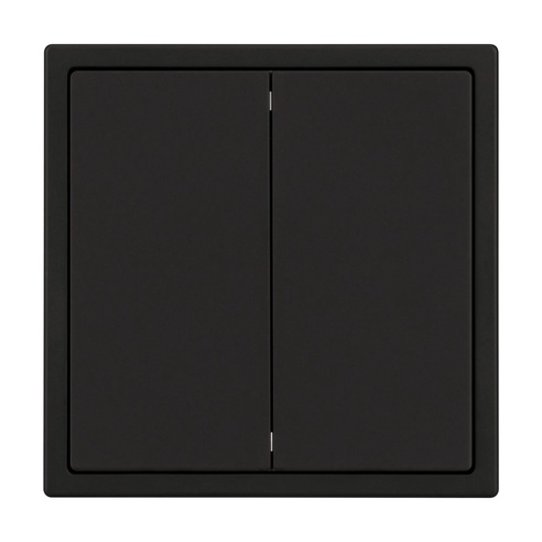Механизм звонкового выключателя двухклавишный SWT-NOBE-MKR2-SFPL-BK (230V, 10A) (Arlight, Черный оникс)