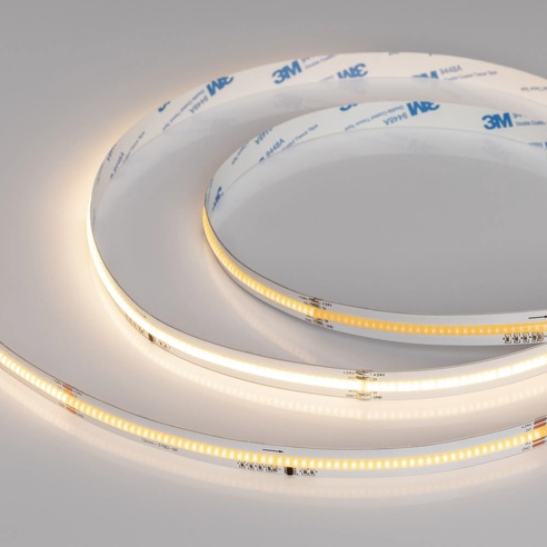 Лента светодиодная SPI-COB-X378-12mm 24V Warm3000-PX63-BPT (7 W/m, IP20, 5m) (Arlight, бегущий огонь)