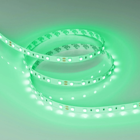 Лента светодиодная RT-B60-10mm 24V Green (14.4 W/m, IP20, 5060, 5m) (Arlight, Открытый)