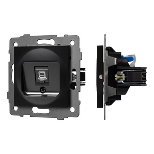 Механизм компьютерной розетки SCT-MPC1-PL-BK-V (RJ-45, CAT6) (Arlight, -)