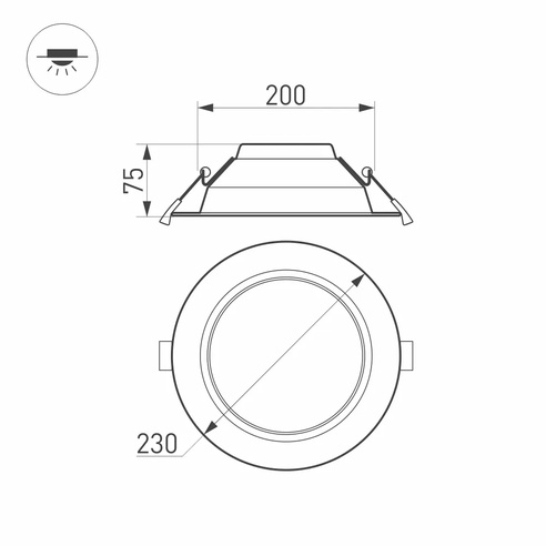 Светильник IM-CYCLONE-R230-30W Day4000 (WH, 90 deg) (Arlight, IP40 Металл, 3 года)