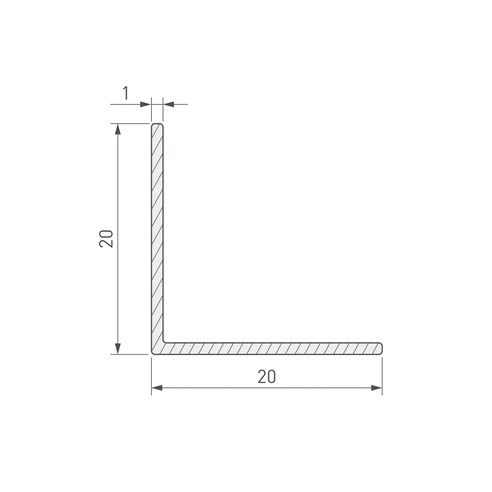 Уголок ARH-W20x20x1-3000 WHITE (Arlight, Алюминий)