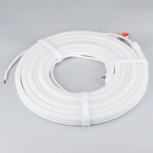 Лента светодиодная герметичная MOONLIGHT-SIDE-A140-12x24mm 24V Warm2200 (9.6 W/m, IP68, 5m, wire x2) (Arlight, Вывод прямой, 3 года)