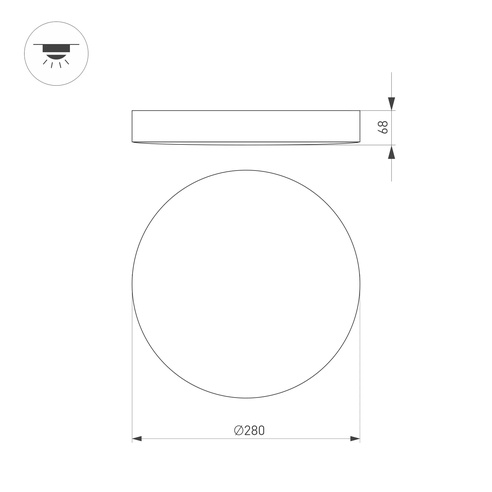 Светильник SP-FLOWER-R280-15W Warm3000 (WH, 110 deg, 230V) (Arlight, IP54 Пластик, 3 года)