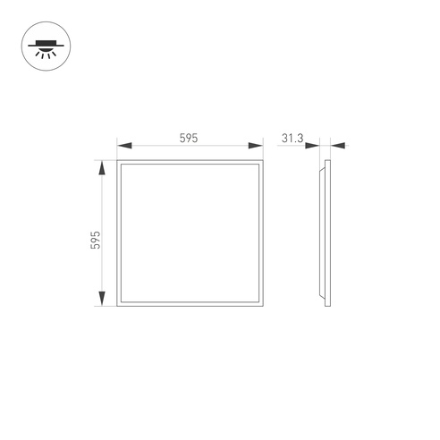Светильник DL-TITAN-S600x600-40W Day4000 (WH, 120 deg, CRI90, 230V) (Arlight, IP40 Металл, 5 лет)