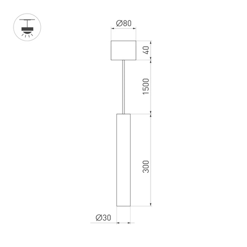Светильник SP-PIPE-HANG-L300-R30-9W Day4000 (WH, 24 deg, 230V) (Arlight, IP20 Металл, 3 года)