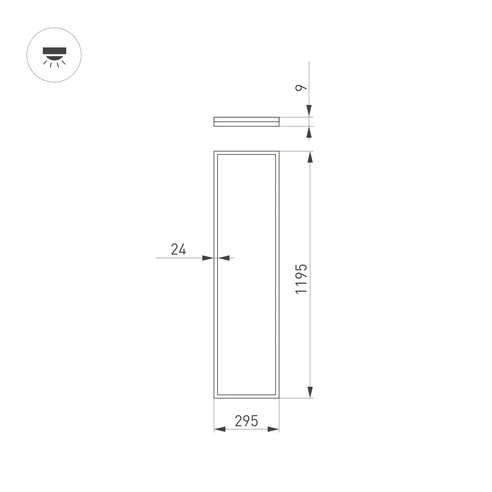 Светильник DL-INTENSO-S300x1200-40W Day4000 (WH, 120 deg, CRI90, 230V) (Arlight, IP40 Металл, 5 лет)
