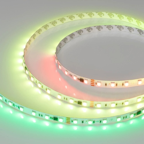 Лента светодиодная SPI-B60-10mm 24V RGB-PX6-RAM (15 W/m, IP20, 5060, 5m) (Arlight, бегущий огонь)