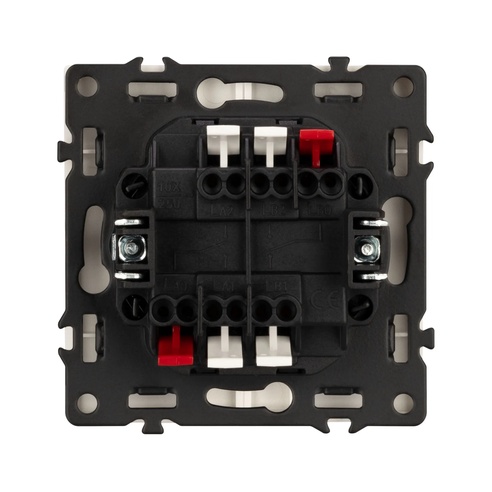 Механизм выключателя двухклавишный проходной LED SWT-NOBE-MKP2-SFPL-L-WH (230V, 10A) (Arlight, -)