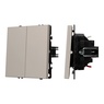 Механизм звонкового выключателя двухклавишный SWT-NOBE-MKR2-SFPL-CA (230V, 10A) (Arlight, Кашемир)
