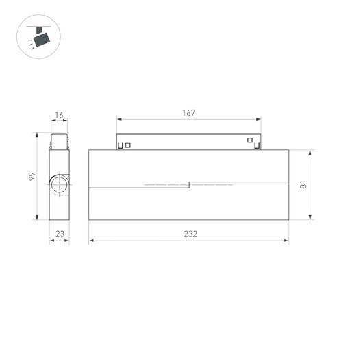 Светильник MAG-ORIENT-FLAT-FOLD-S230-12W Day4000-MIX (BK, 80 deg, 48V, DALI) (Arlight, IP20 Металл, 5 лет)