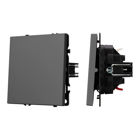 Механизм звонкового выключателя SWT-NOBE-MKR1-SFPL-GR (230V, 10A) (Arlight, Серый базальт)