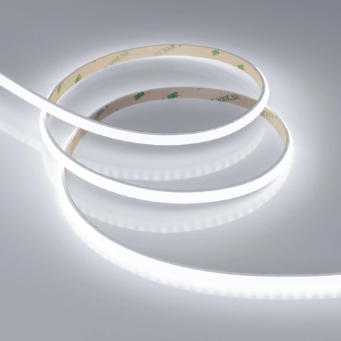Герметичная светодиодная лента Arlight RTW-PW-A160-8mm, 24V, белый 6000K, мощность 10Вт/м, IP66, матовая, 5м