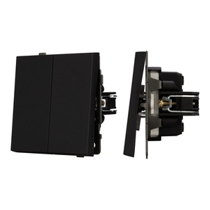 Механизм выключателя двухклавишный проходной SWT-TENDO-MKP2-SFPL-BK (230V, 10A) (Arlight, -)