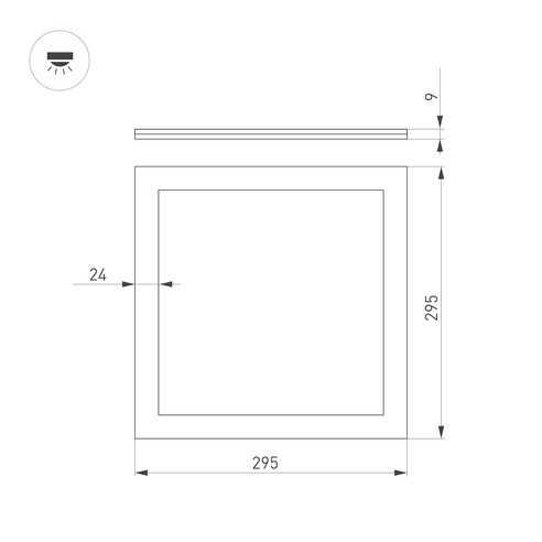 Светильник DL-INTENSO-S300x300-18W Day4000 (WH, 120 deg, CRI90, 230V) (Arlight, IP40 Металл, 5 лет)