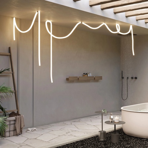Лента светодиодная герметичная MOONLIGHT-SIDE-A336-D25mm 24V Warm2700 360deg (14.4 W/m, IP65, 2835, 5m, wire x1) (Arlight, Вывод боковой, 3 года)