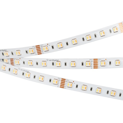 Лента светодиодная RT-B60-12mm 24V RGBW-MIX-5-in-1 (20 W/m, IP20, 5060, 5m) (Arlight, Открытый)