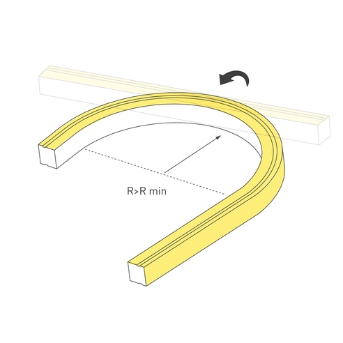 Лента светодиодная герметичная MOONLIGHT-TOP-U-A156-13x12mm 24V Warm3000 (11 W/m, IP67, 5m, wire x2) (Arlight, Вывод боковой, 3 года)
