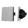 Механизм выключателя одноклавишный проходной LED SWT-NOBE-MKP1-SFPL-L-IS (230V, 10A) (Arlight, Никель)