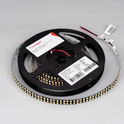 Лента светодиодная RT-A320-BLACK-15mm 24V Day4000 (24 W/m, IP20, 2835, 5m) (Arlight, высок.эфф.150 лм/Вт)