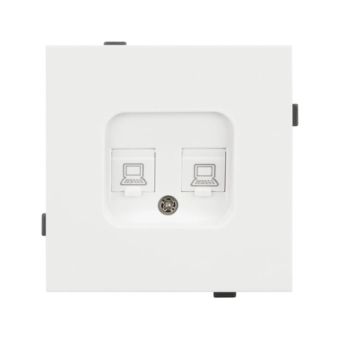 Механизм компьютерной розетки двойной SCT-TENDO-MPC2-SFPL-WH (RJ-45, CAT6) (Arlight, -)