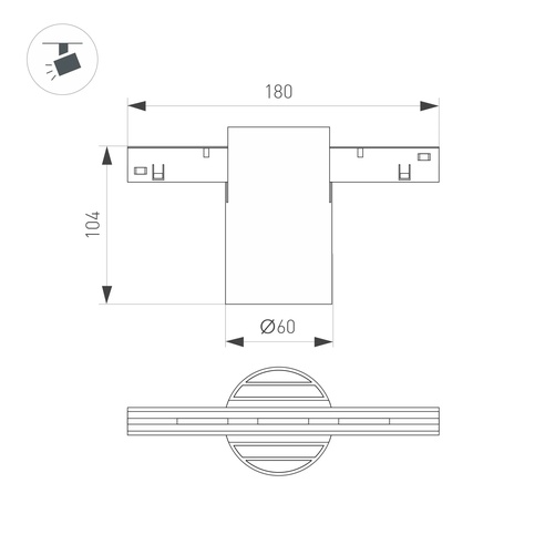 Светильник MAG-ORIENT-AXIO-R60-15W Warm3000 (BK, 24 deg, 48V) (Arlight, IP20 Металл, 5 лет)