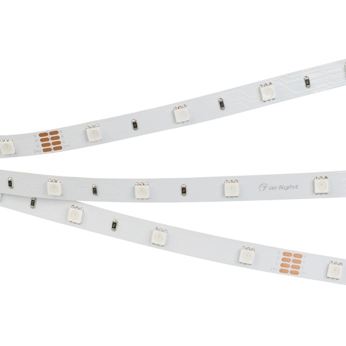 Лента светодиодная RT-B30-10mm 24V RGB (7.2 W/m, IP20, 5060, 5m) (Arlight, Открытый)