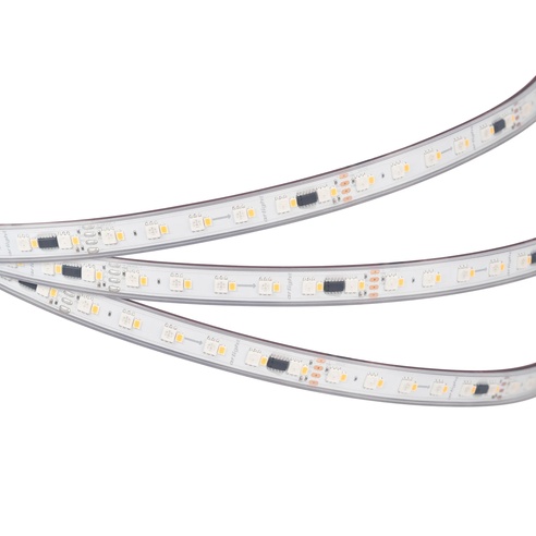Лента светодиодная герметичная SPI-P-BA120-14mm 24V RGBW-White-PX6-BPT (16 W/m, IP66, 5060/2835, 5m) (Arlight, бегущий огонь)