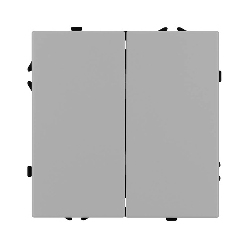 Механизм выключателя двухклавишный перекрёстный SWT-NOBE-MKX2-SFPL-IS (230V, 10A) (Arlight, Никель)