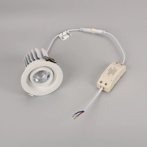 Светильник MS-VORTEX-BUILT-R90-12W Day4000 (WH-WH, 20 deg, 230V) (Arlight, IP20 Металл, 5 лет)