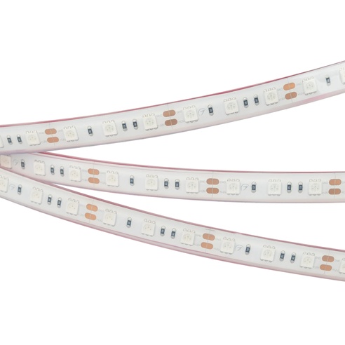 Лента светодиодная RTW 2-5000PGS 12V Green 2x (5060, 300 LED, LUX) (Arlight, 14.4 Вт/м, IP67)
