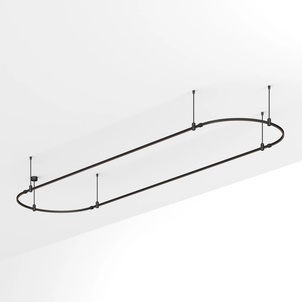 Трек ART-APRIORI-OVAL-ROD-400-4000x1000 (BK) (Arlight, IP20 Металл, 3 года)