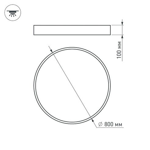 Светильник SP-TOR-PILL-PRISM-R800-94W Warm3000 (WH, 100 deg, 230V) (Arlight, IP20 Металл, 3 года)
