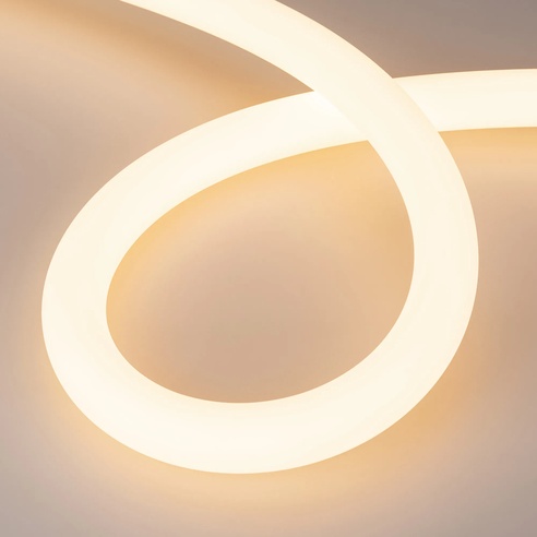 Лента светодиодная герметичная MOONLIGHT-SIDE-A336-D40mm 24V Warm2400 360deg (15 W/m, IP65, 2835, 5m, wire x1) (Arlight, Вывод боковой, 3 года)