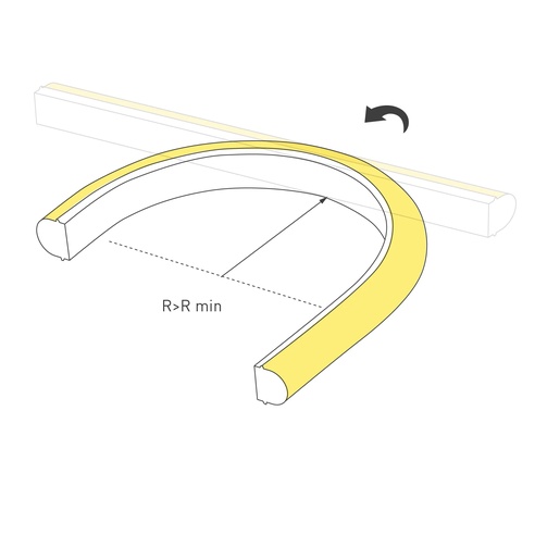 Лента светодиодная герметичная MOONLIGHT-TOP-A140-16x15mm 24V Day5000 (9.6 W/m, IP65, 2835, 5m, wire x1) (Arlight, Вывод вниз, 3 года)