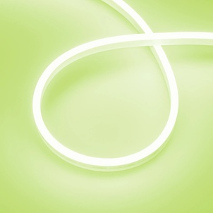Лента светодиодная герметичная AURORA-PS-A120-12x6mm 24V Lemon (10 W/m, IP65, 2835, 5m) (Arlight, Силикон)