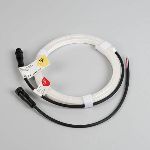 Лента герметичная WAVE-SIDE-PU-A120-06x12mm 24V White5700 (8 W/m, IP68, 1m, wire x1) (Arlight, Вывод боковой, 3 года)