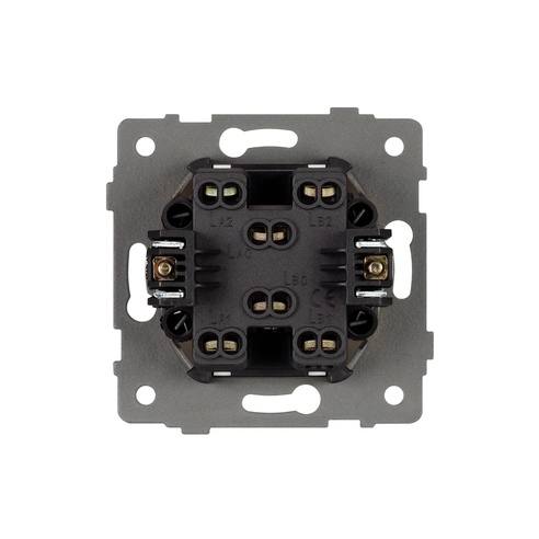 Механизм выключателя двухклавишный проходной SWT-MKP2-PL-BK-V (250V, 10A) (Arlight, -)