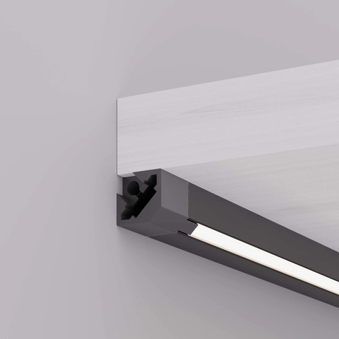 Профиль с экраном SL-KANT-H10-SQUARE-2000 IRON GREY (Arlight, Алюминий+пластик)